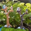 Acxico 4 PC Simulation Resin Tree Branch Owl Ornament for