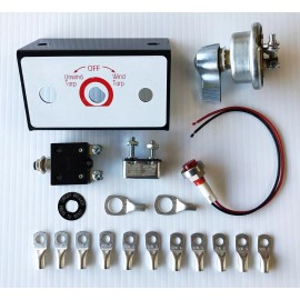 ALL TRUCK PRODUCTS Tarp Motor Rotary Switch KIT w/Circuit Breaker and Indicator Light 12VDC 50 Amps