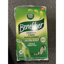 BeneFiber Fiber Supplement on the Go! 28 Stick Packs Clear & Taste-Free 9/2026