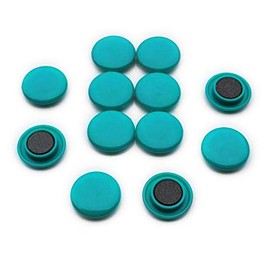 Medium Green Planning Office Magnets for Fridge, Whiteboard, Noticeboard, Filing Cabinet - Pack of 12
