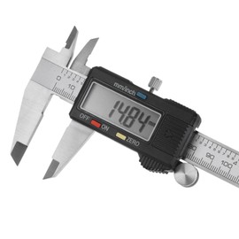QUARKZMAN Digital Vernier Caliper 150mm/0-6" Large LCD Screen Stainless Steel Vernier Caliper Measuring Tool Inch Millimeter Conversion Caliper for DIY Household