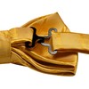 GUSLESON Mens Gold Bow Tie Pocket Square Set for Wedding