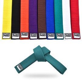 Starpro Martial Arts Grading Belt | 7 Stitch Cotton | 9 Colours | Lightweight design for Karate Judo Taekwondo Training and Competition | 240cm 280cm 320cm