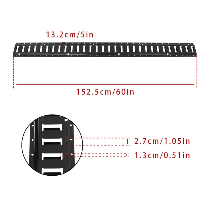 Silscvtt 4 PCS Powder Coated Black E Track Tie Down