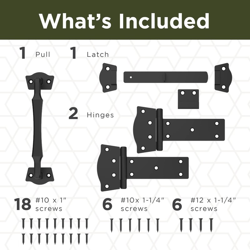 National Hardware N166-031 Mountain Modern Black Gate Kit
