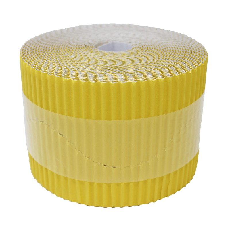 Bright Ideas Corrugated Border Roll for School Displays, Canary, 10cm