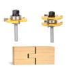 Yougfin 2PCS Tongue and Groove Set , 1/4" Shank Router