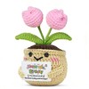 SDOFY 80th Birthday Gifts for Women Her Handmade Crochet Tulip
