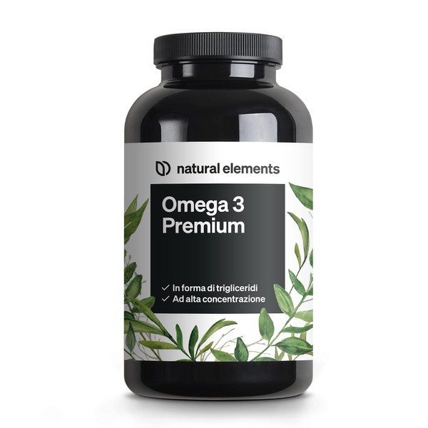 Omega 3 Premium Fish Oil - 1000mg per capsule with 400mg of EPA and 300mg of DHA - Triple Strength: GoldenOmega® in the form of triglycerides - processed and purified and sourced from sustainable