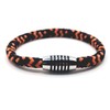 Bracelet "Hot Coal" Made of Colour-Intense Paracord Sailing Rope with