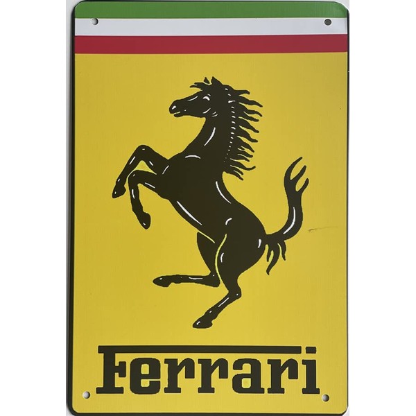 [eiwasailsors] Ferrari Ferrari Poster Metal Sign Metal TIN SIGN Room Shop Wall Decor Personality Interior American Goods American Tin Sign Retro Style 20x30cm