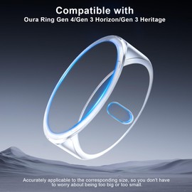 3 Pack Cover Compatible with Oura Ring Gen 4/Oura Ring Gen 3 Horizon/Heritage, Surport Charging with Cover on, Anti-Scratch TPU Protector for Men Women (Size 12, Clear*3)