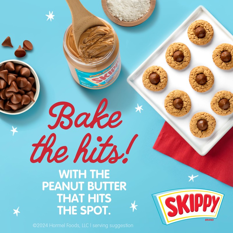 SKIPPY Chunky Peanut Butter Blended with Plant Protein, 16oz Plastic