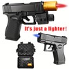 (1No Fuel Included) Windproof Butane Lighter Refillable Torch Ligher For