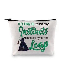 PXTIDY Wicked Musical Inspired Makeup Bag It’s Time to Trust My Instincts Witchy Gift Broadway Musical Merch Wicked Fans Gift