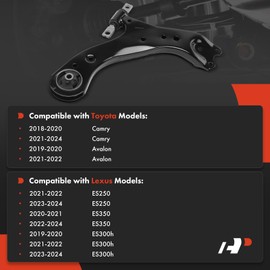 A-Premium Front Right Lower Control Arm, with Bushing, Compatible with Toyota Camry 2018-2024, Avalon 2019-2022 & Lexus ES250 2021-2024, ES300h 2019-2024, ES350 2020-2024