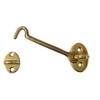 QCAA Heavier Duty Brass Door Hook Latch & Eye, 4",