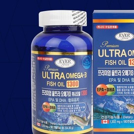 Pure Ginseng Premium Ultra Fish Omega-3 / 180 Capsules (6-Month Supply) / EPA+DHA 1302mg Omega-3 4ea