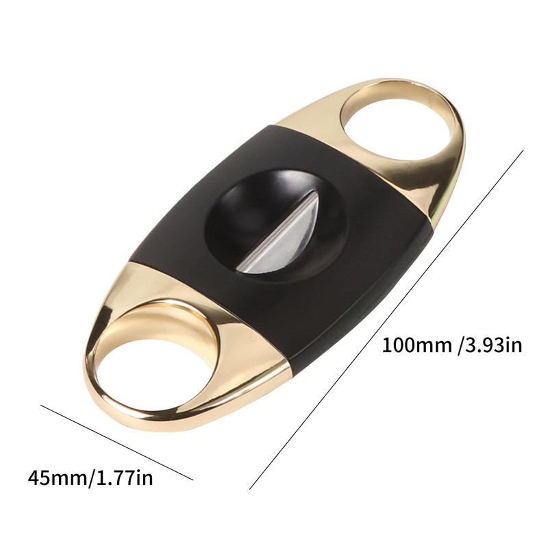 Professioneller Zigarrenschneider aus Edelstahl – Doppelklingen-Gillotinendesign, scharf & langlebig –