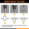 Rustark 100Pcs M5 Rivet Nuts Carbon Steel Black Zinc Plated