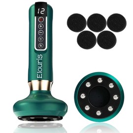 Elouris Cellulite,Handheld Wireless Rechargeable Cellulite Massager, 12 Suction Modes with 12 Suction Modes with for Legs, Belly, Butt (Green)