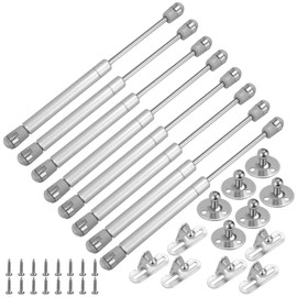 VIDETOL 8 Pcs Gas Struts for Heavy Lid, 150N/15KG Kitchen Cupboard Wardrobe Cabinet Door Soft Close Gas Spring Strut, Heavy Duty Gas Struts with Screws for Cupboard Doors Toy Gas Box Cover