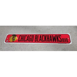 Chicago Blackhawks BLVD Wall Display 4 x 24 Street Sign Decoration ~ New!