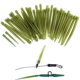 EsiFare Fishing Anti-tangle Tube 30pcs Fishing Sleeve 60mm Carp Fishing Carp Hook Rubber Sleeve Rubber Rig Hook Durable Sleeve Terminal Connection Hook Connect to Fishing Hook Carp Fishing Tackle