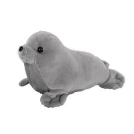Seal Plush Stuffed Animal Grey Cute Toy Pillow Kawaii Doll for Kids, 11.8 inch