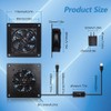 SCCCF USB Cabinet 80MM Fan Quiet Cooling Fan System 4"