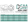 Cap Nuts High Shape According to DIN 1587 Rustproof Stainless