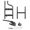 45" Foldable Pickup Truck Tailgate Ladder with Grab Handle, 360°