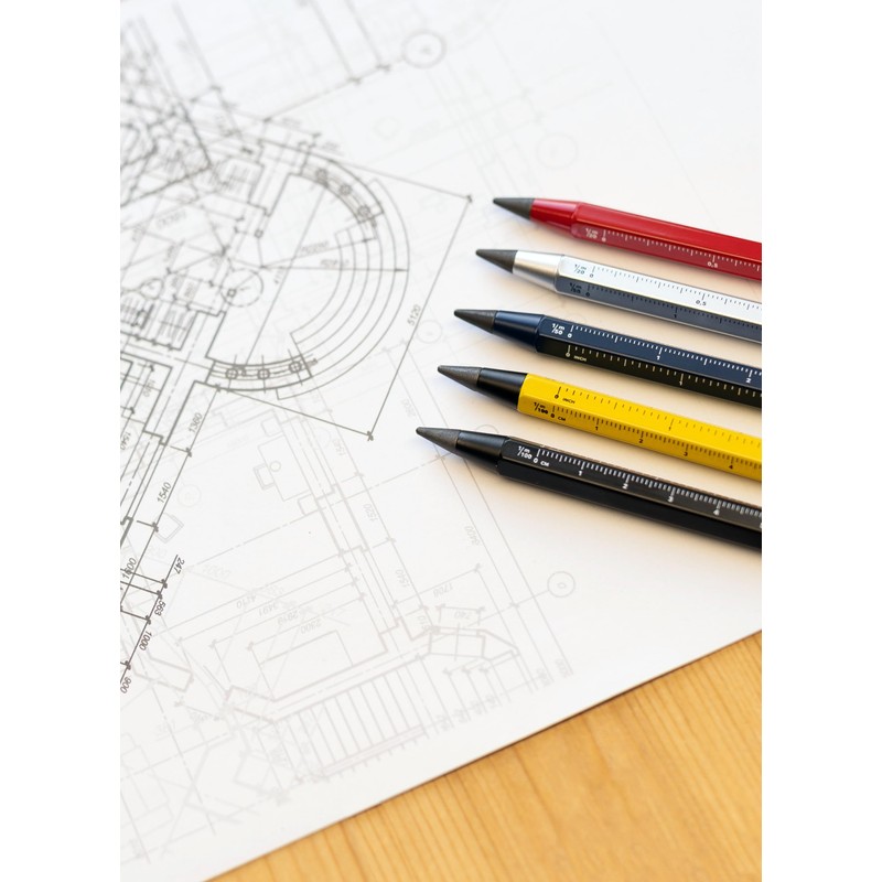 TROIKA Multi Tasking Pencil with Sustainable Continuous Aluminium and Metal
