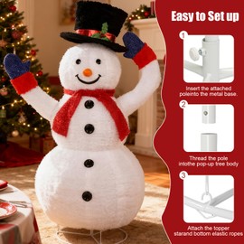 Outvita 4 ft Electric Snowman Christmas Decoration with 120 LED Lights