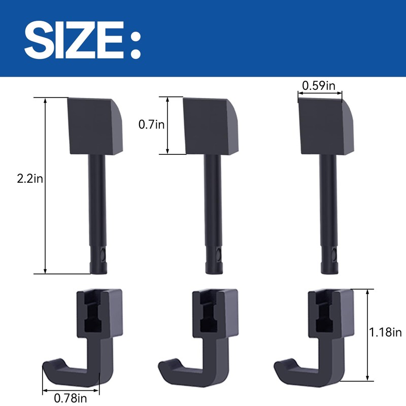 Tool Box Latch/Lock (Black),Upgraded Extended Hook Design,3Set