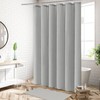 MitoVilla Extra Long Grey Shower Curtain Liner, Fabric Bath Curtain