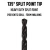 Drill America #40 Cobalt Stubby Threaded Shank Drill Bit Overall