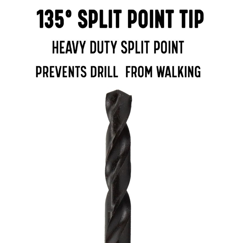 Drill America #40 Cobalt Stubby Threaded Shank Drill Bit Overall