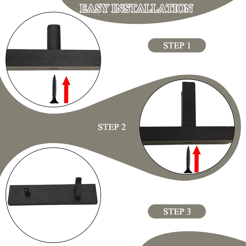 ZJRUI 2 Pcs Knife Display Stand, Black Countertop Knife Holder,