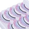 5pcs Colorful Eyelashes Dramatic Gradient Color False Eyelashes Fluffy 3D