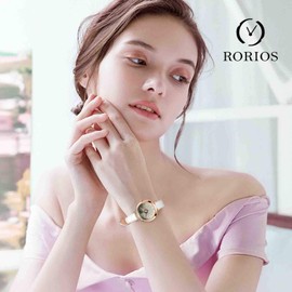 RORIOS Women Watches Waterproof Analogue Quartz Watch with Leather Strap Simple Wrist Watch for Ladies Elegant Casual Women's Watch