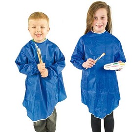 Baker Ross EV788Z Long Sleeved Apron - Pack of 1, SMALL Wipe Clean Coveralls for Kids Age 1 to 3 For Arts and Crafts Activities or Painting for Boys and Girls