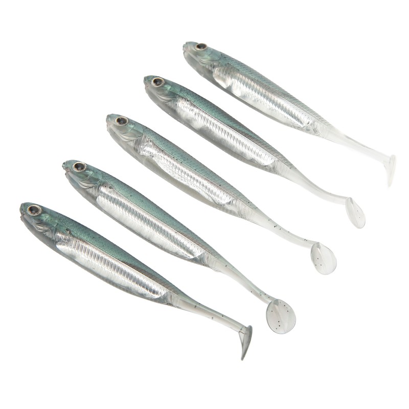 5Pcs Simulated Soft Fish Bait 3D Eyes Environmentally Friendly Silicone