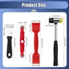 Window Glazing Tool Kit, 4PCS Heavy-Duty Glazing Tools, Red Window