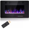 Unbranded 30 inch Electric Fireplace Inserts,in-Wall Recessed & Wall Mounted,Remote