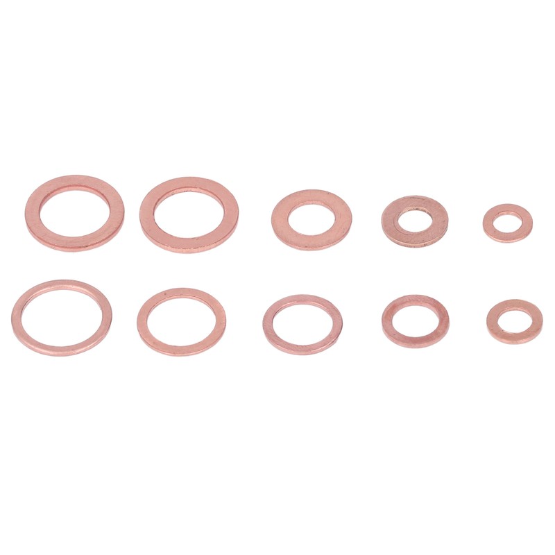 200Pcs Oil Drain Plug Gasket Red Copper Heating Processing 9