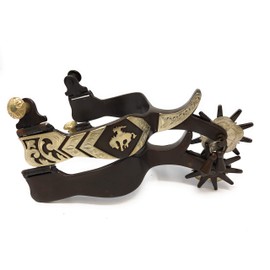 AJ Tack Wholesale Bucking Bronc Engraved Spurs - Mens
