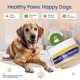 Prospect Pet Paw Protector - Dog Paw Balm, Moisturizer & Soother for Dry, Cracked Pads and Noses with Shea Butter, Coconut Oil, Lick Safe, Beeswax-Free, Hot Pavement & Cold Weather Protection, 0.5 oz