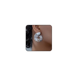 Chunky Earrings for Women Trendy Big Statement Earrings for Women Large Spiral Stud Earring Geometric Drop Dangle Earring Fashion Chunky Jewelry (1 - Wave S)