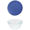 Pyrex 7402 6-Cup/1.5L Sculpted Glass Mixing Bowl and 7402-PC Amparo